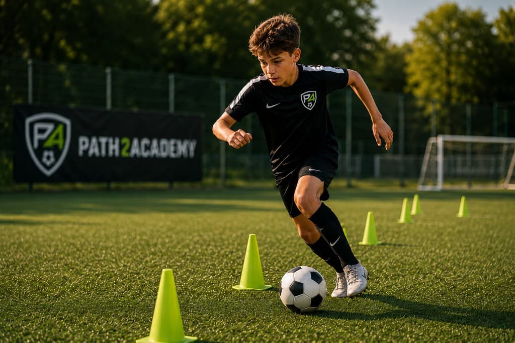 Young player training on a football pitch — the journey parents want clarity about